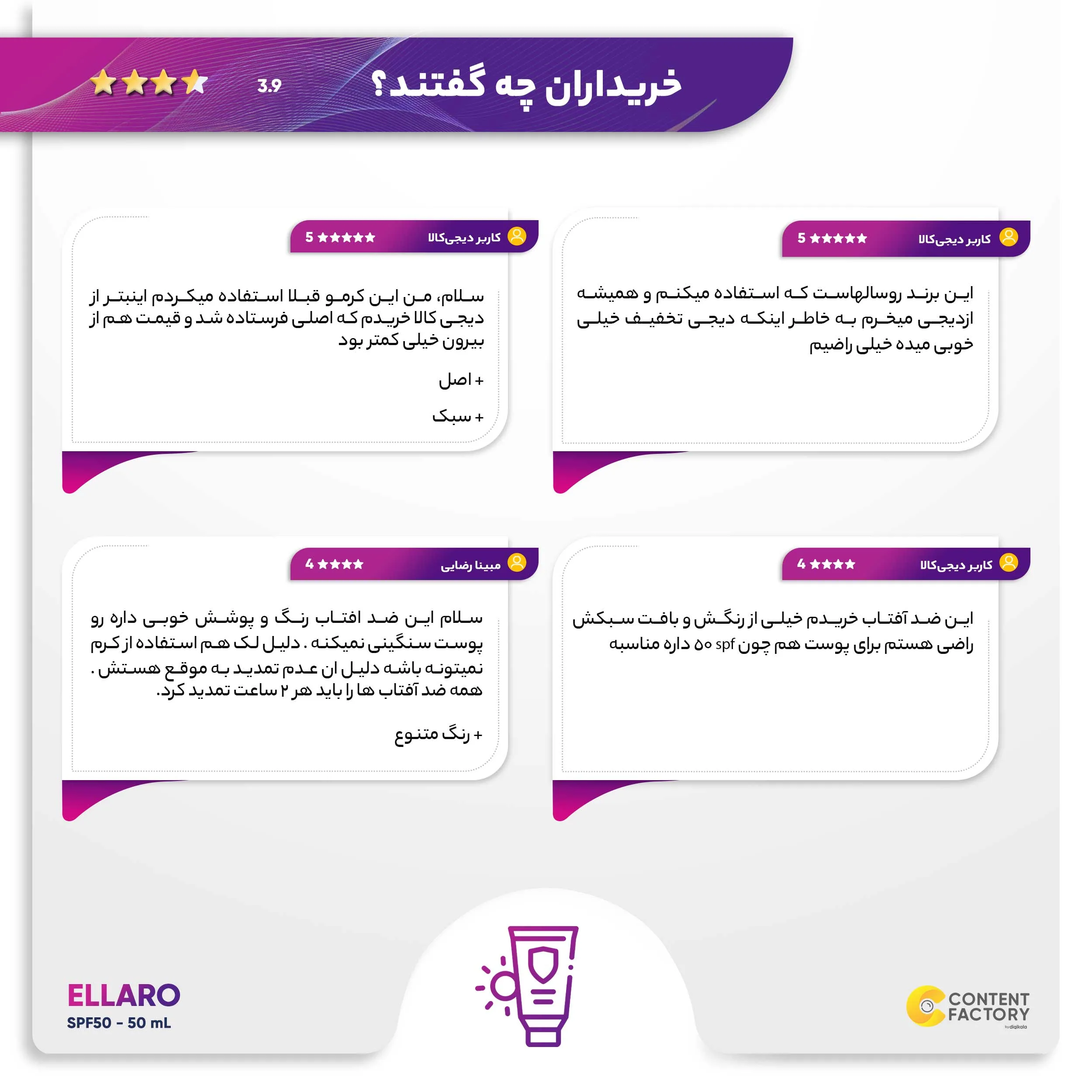 ضد آفتاب بدون رنگ الارو مدل SPF50 محافظ UVA ،UVB، ضد چروک، مناسب انواع پوست تحت لیسانس حجم 50 میلیلیتر
