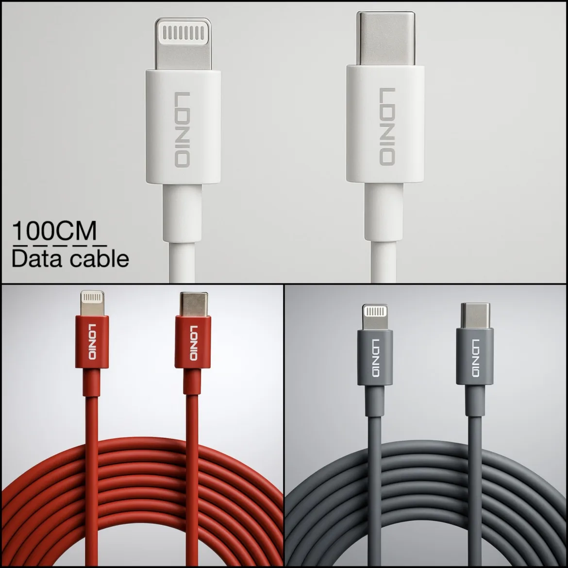 کابل شارژ USB-C به لایتنینگ الدینیو مدل 13pro Max طول 1 متر