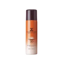 اسپری ضد آفتاب بی رنگ جی جون SPF50 مدل real مناسب انواع پوست حجم 100 میلی لیتر