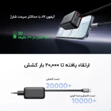شارژر دیواری 35 وات 3 پورت مک دودو مدل FreeGo CH-1280  با کابل جمع شونده تایپ سی