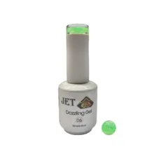 لاک ژل اکلیلی ناخن جت مدل Dazzling Gel شماره 6 رنگ فسفری