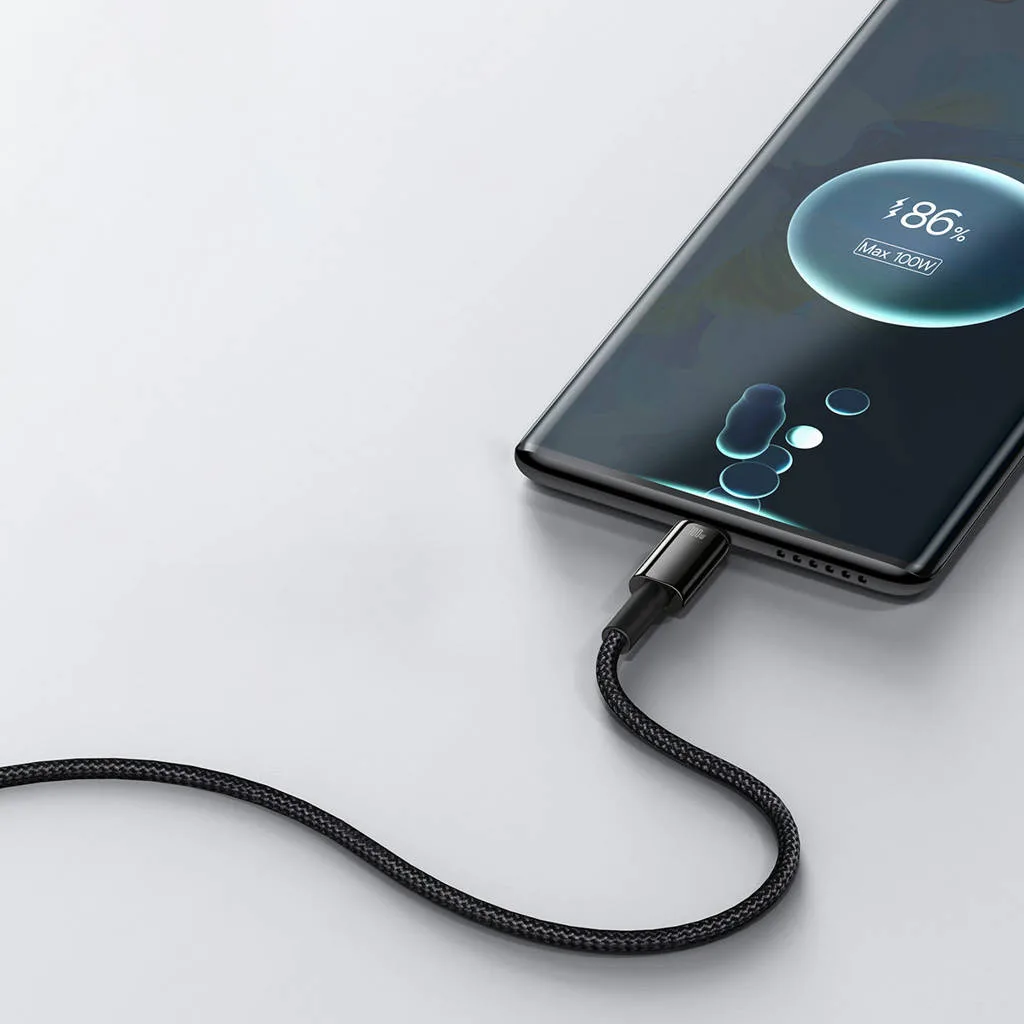 کابل تبدیل USB به USB-C باسئوس مدل Tungsten Gold 100W طول 2 متر
