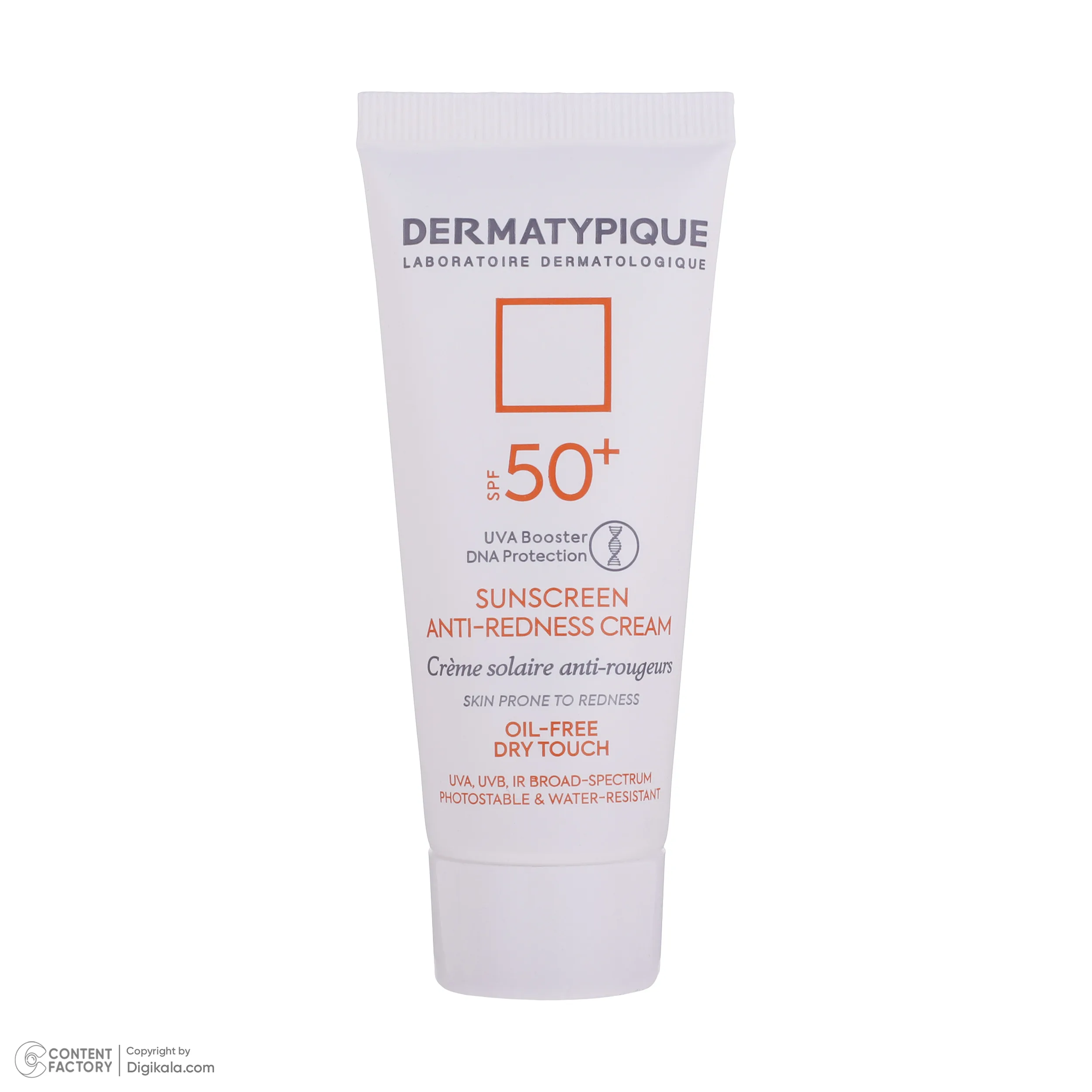 کرم ضد آفتاب بدون رنگ درماتیپیک SPF50 مدل Anti_redness ‌محافط UVB, UVA مناسب انواع پوست حجم 40 میلی‌لیتر