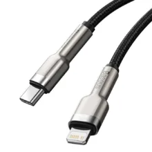 کابل تبدیل USB-C به لایتنینگ باسئوس مدل Cafule Metal 20W طول 1 متر