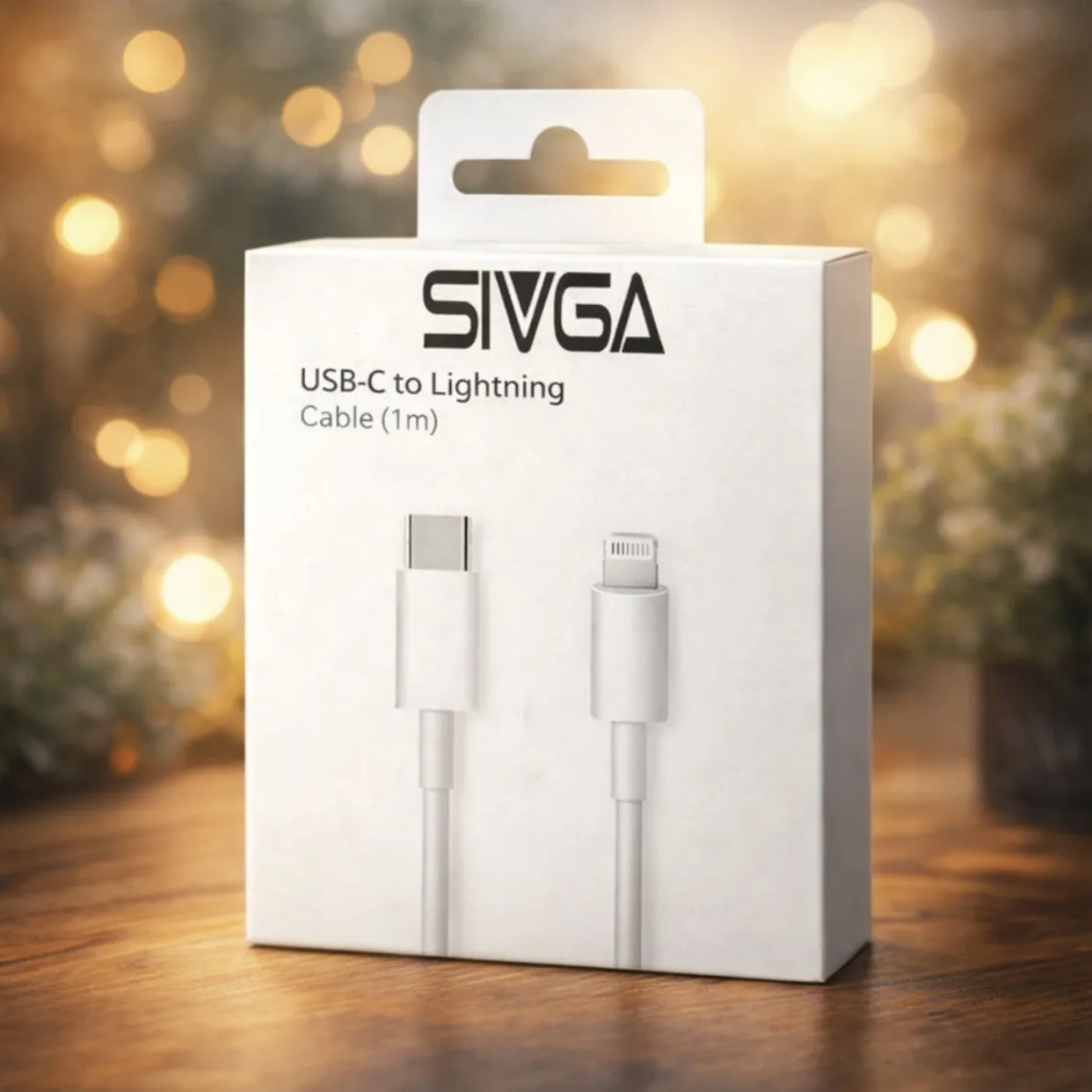 کابل تبدیل USB-C به لایتنینگ سیوگا مدل PowerLine-plus طول 1 متر