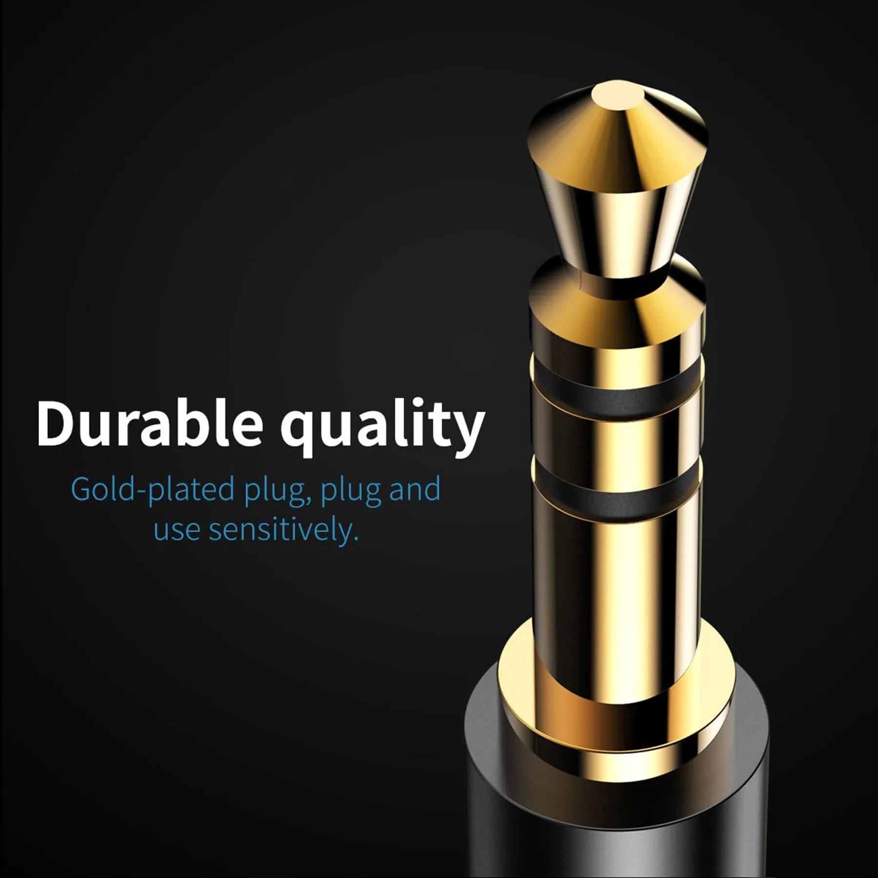 کابل تبدیل USB-C به AUX باسئوس مدل CAM01 طول 1.2 متر