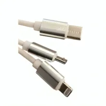 کابل تبدیل USB به microUSB/USB-C/لایتنینگ مدل WWQ-60 طول 1 متر