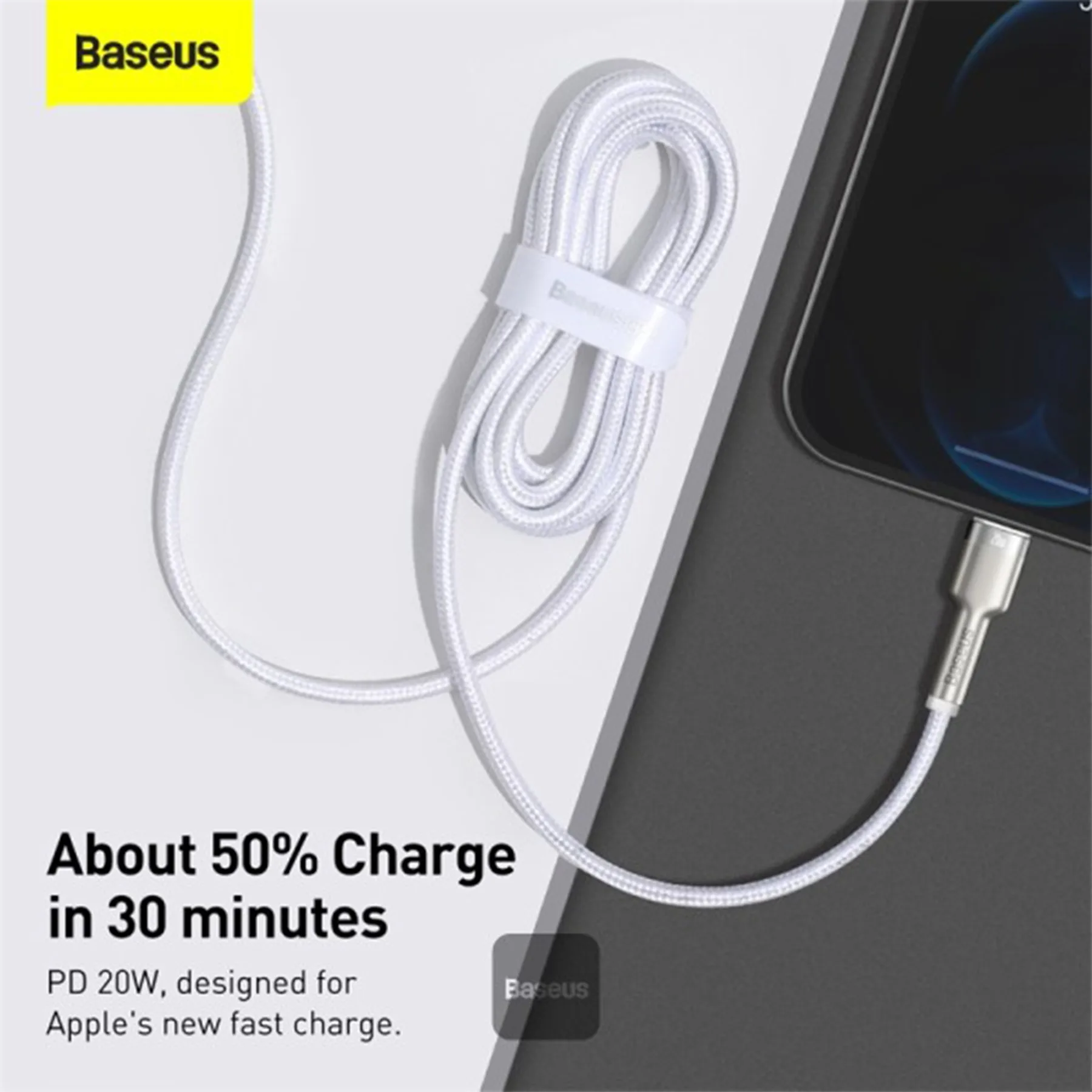 کابل تبدیل USB-C به لایتنینگ  باسئوس مدل CATLJK-B02 طول 2 متر
