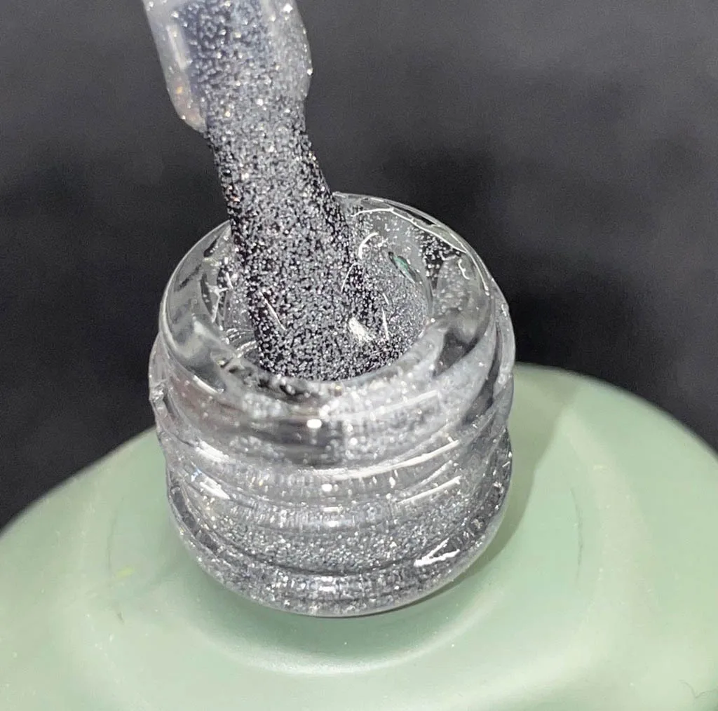 تاپ کت گلیتر ناخن میکس کوکو مدل Glitter شماره 15