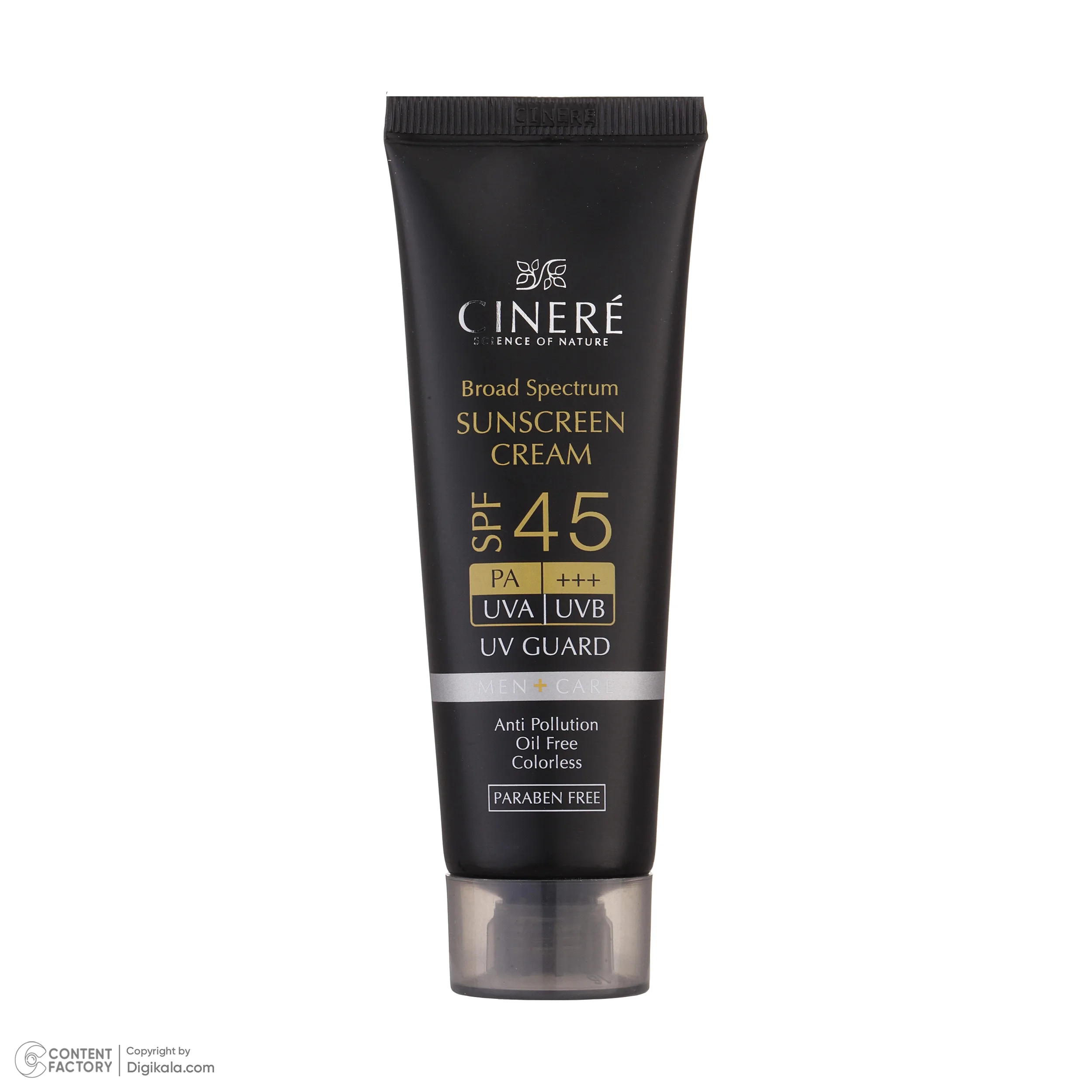 کرم ضدآفتاب آقايان SPF45 سینره، حجم 50 میلیلیتر