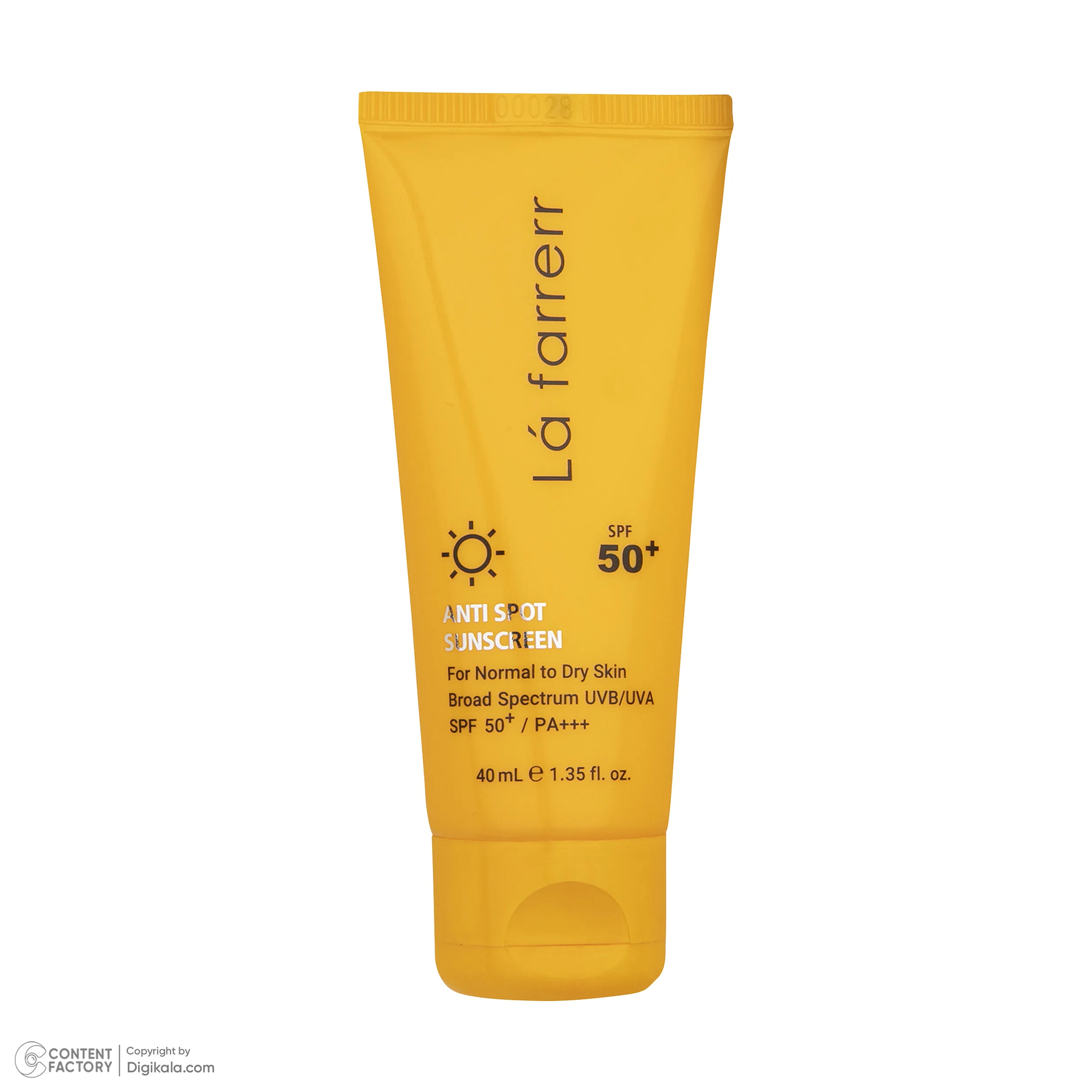 کرم ضدآفتاب و ضدلک بیرنگ لافارر مدل SPF50، مناسب پوستهای خشک و معمولی، حجم 40 میلیلیتر