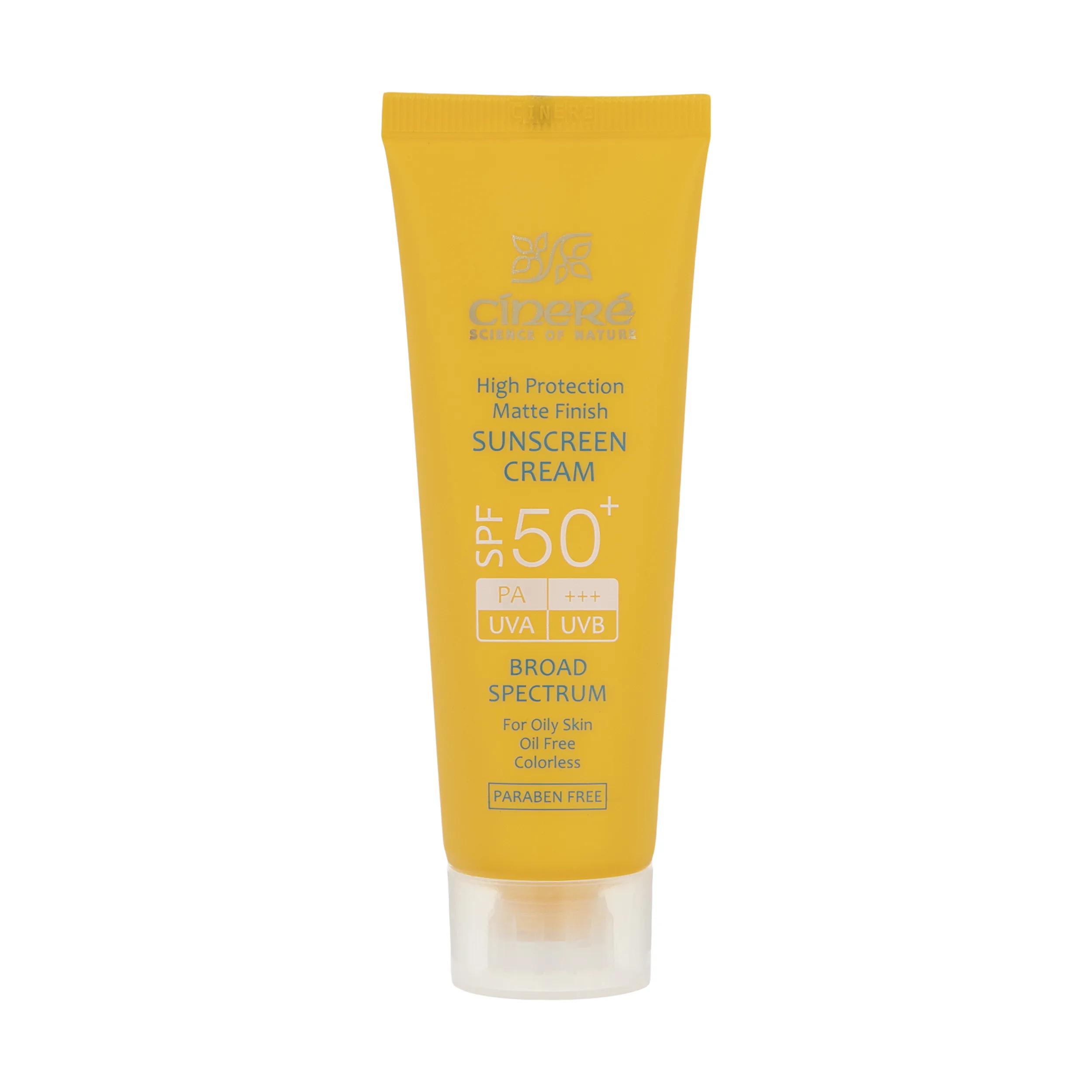 کرم ضدآفتاب بیرنگ سینره مدل SPF50 مناسب پوست چرب، حجم 50 میلیلیتر