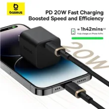 کابل تبدیل USB-C به لایتنینگ بیسوس مدل Dura Series 20W طول 1 متر