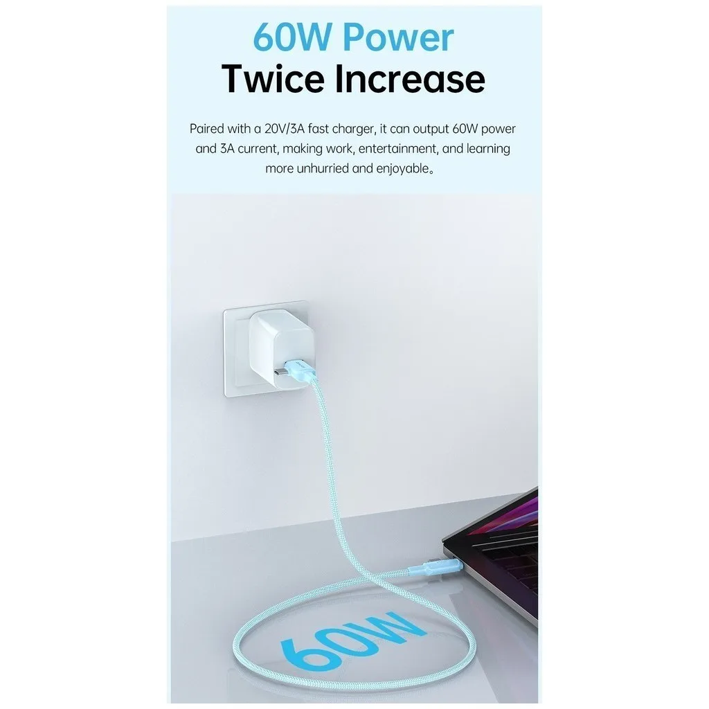 کابل تبدیل USB-C / USB به USB-C / لایتنینگ اوی مدل CL-181 60W طول 1 متر