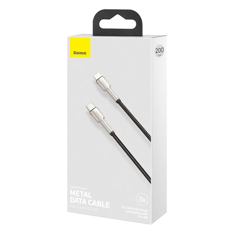 کابل تبدیل USB-C به لایتنینگ باسئوس مدل CAJK-B01 20W طول 2 متر