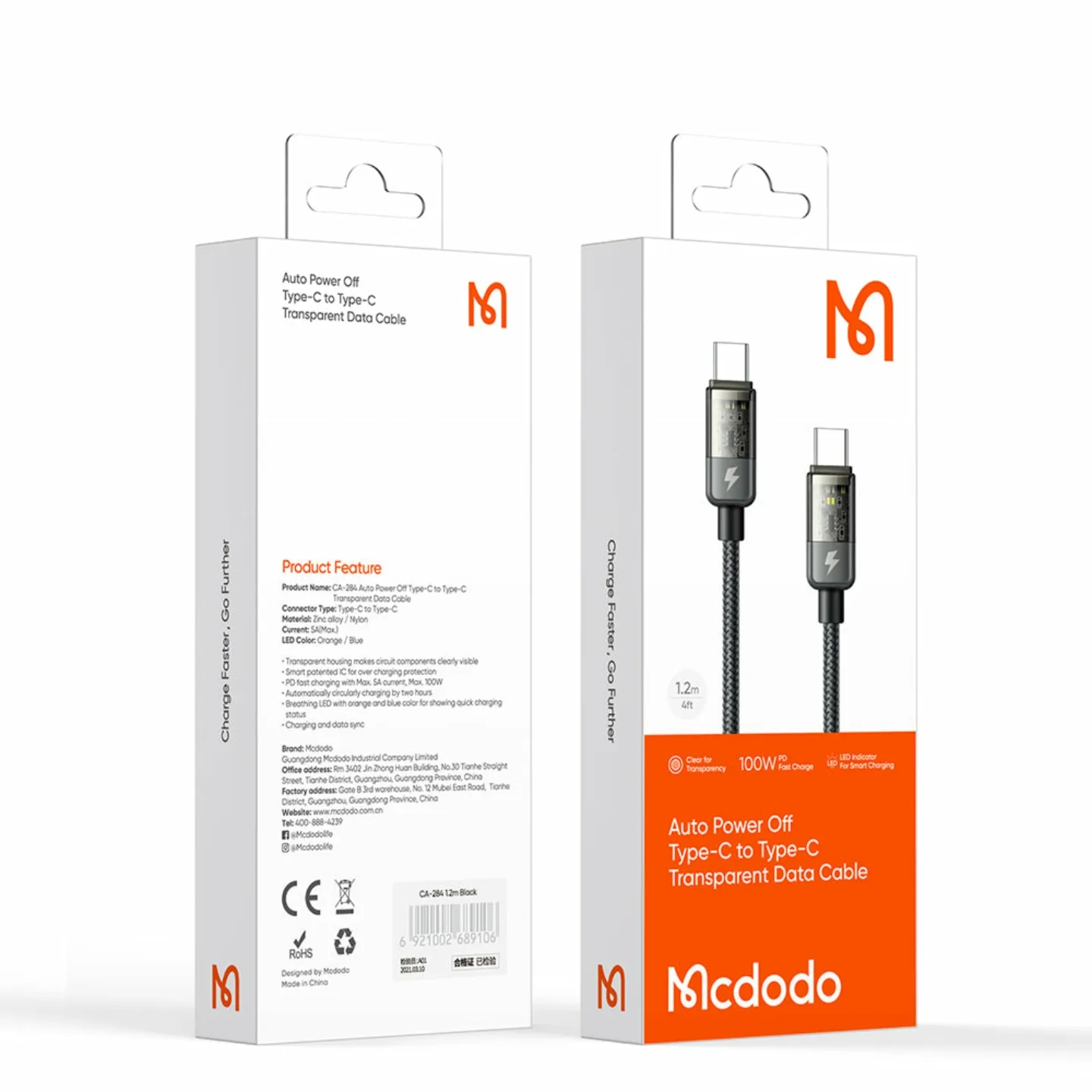 کابل تبدیل USB-C  مک دودو مدل CA-2840 طول 1.2 متر