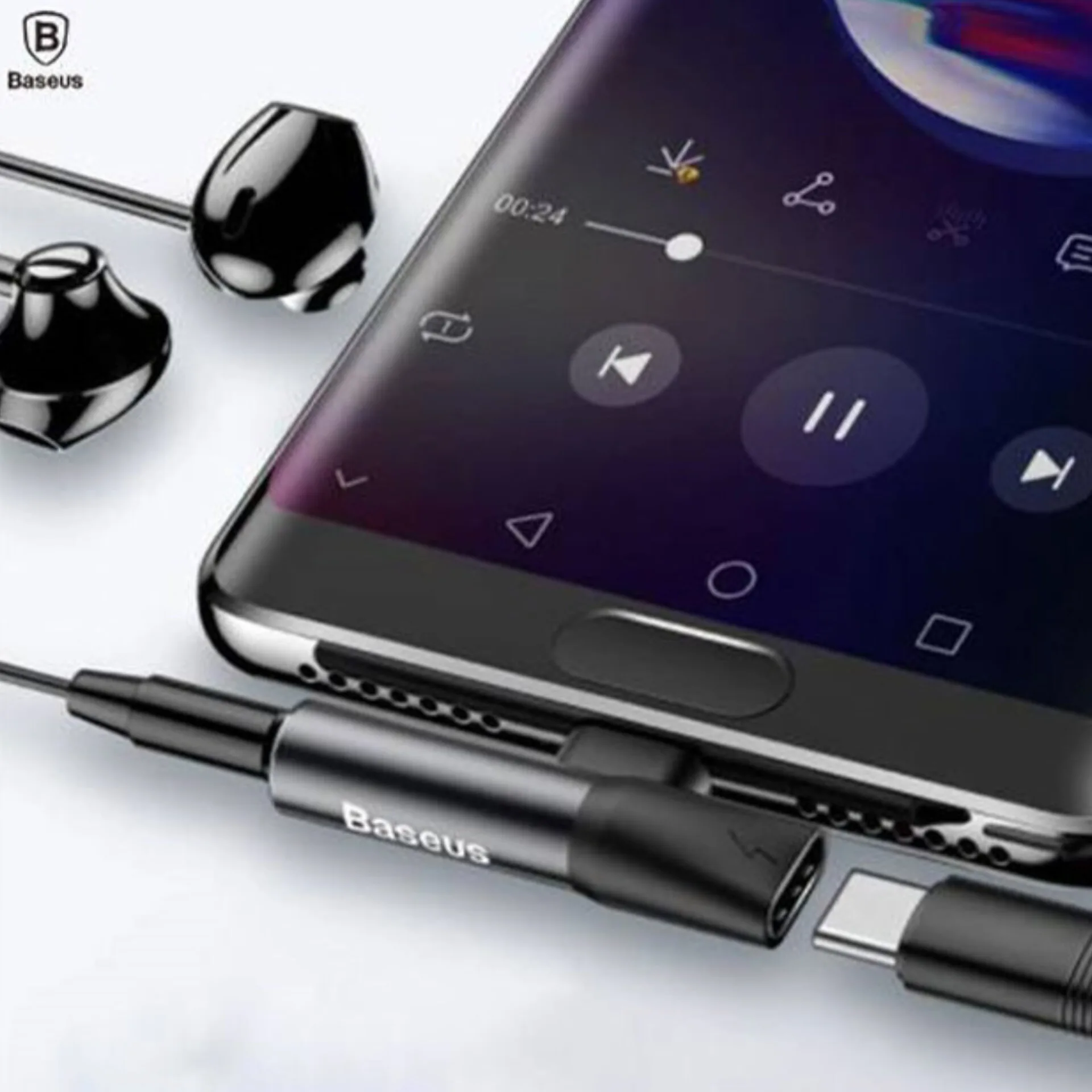 مبدل USB-C به AUX/USB-C بیسوس مدل L41 مناسب برای گوشی های شیائومی