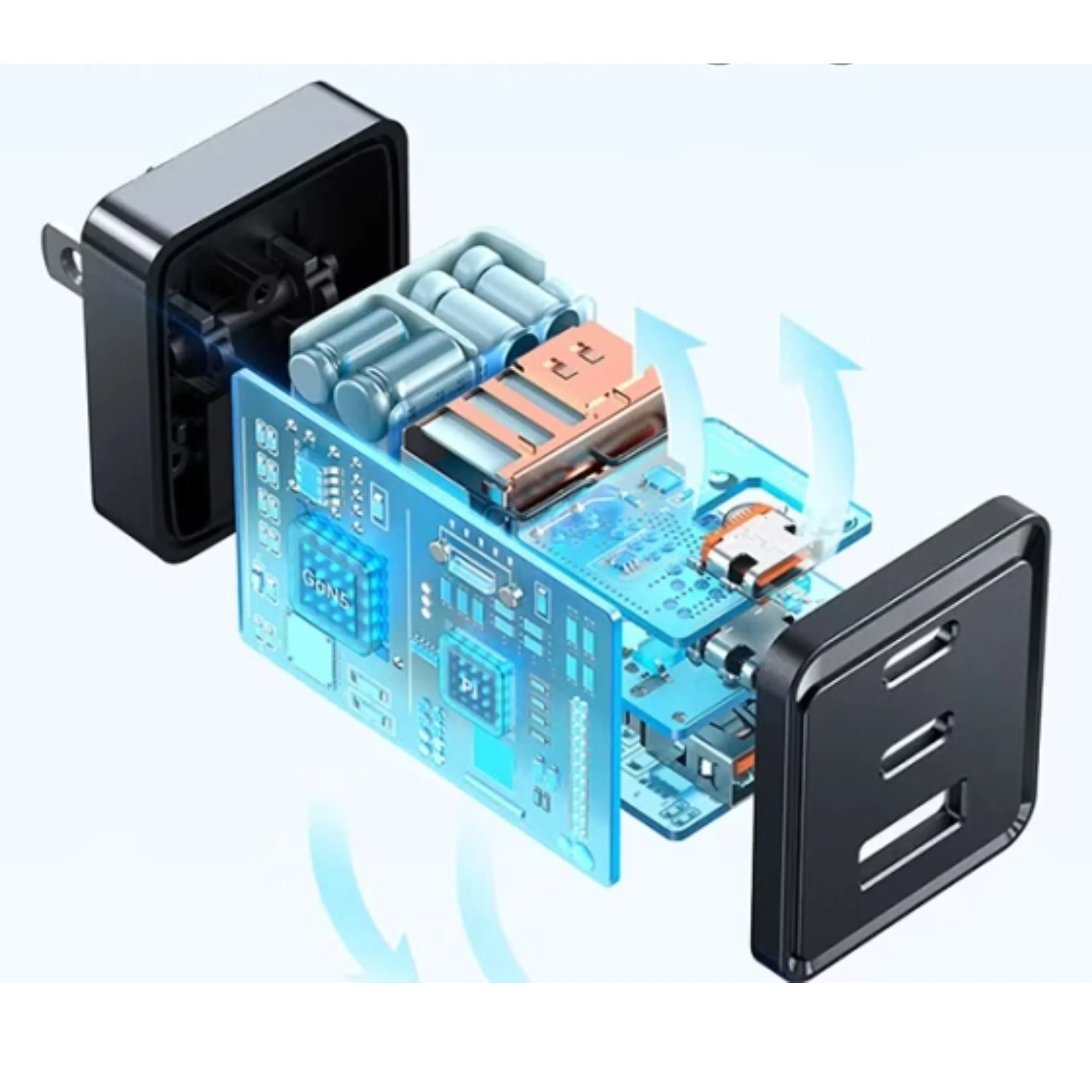 شارژر 67 وات دارای 2 پورت مک دودو مدل CH1536 به همراه کابل usb-c