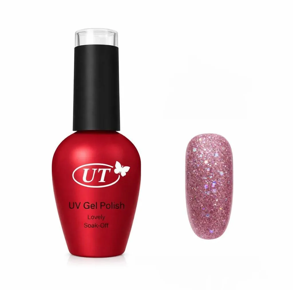 لاک ژل اکلیلی ناخن اتوپیا مدل GLITTER شماره 78 رنگ صورتی