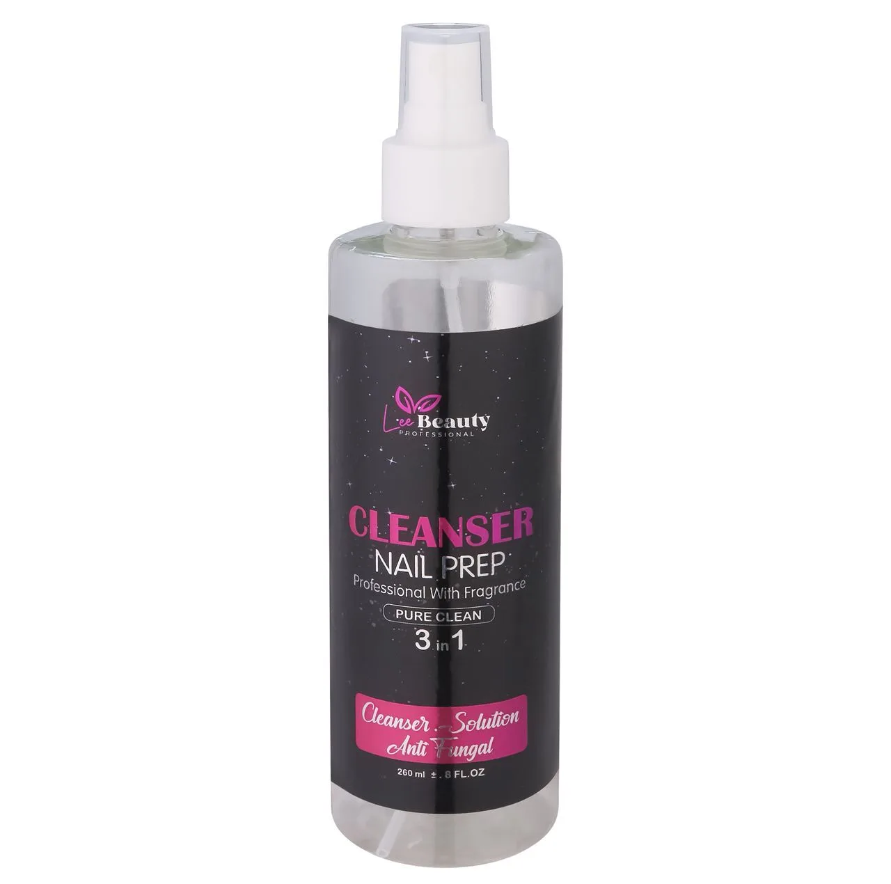 کلینزر کاشت ناخن لی بیوتی مدل pure clean حجم 260 میلی‌لیتر