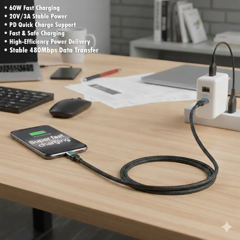 کابل USB-C بنیوس مدل BE-CA09 طول 1متر