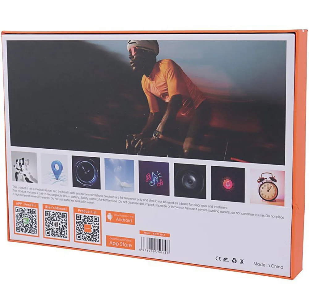 ساعت هوشمند 49 میلی متری کیکویر مدل KW32 MAX به همراه 7 بند مختلف