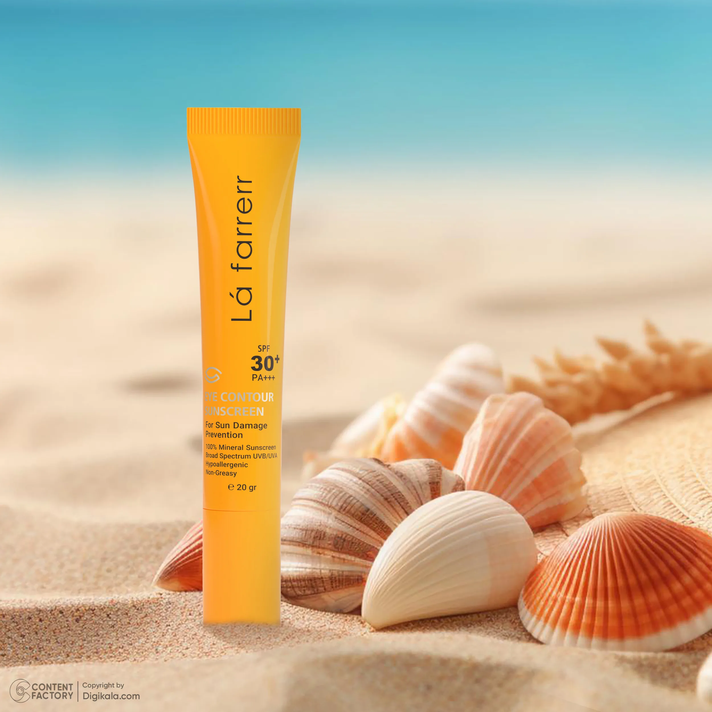 کرم ضد آفتاب دورچشم بدون رنگ لافارر، 30 SPF، مدل مینرال، مناسب انواع پوست و حجم 15 میلیلیتر، محافظت کننده در برابر اشعه UVA و UVB، ضد حساسیت و التهاب، بدون چربی، ضد آب، +++PA، ضد چروک، تعدیل کننده هاله تیره دور چشم، مغذی، رطوبترسان، با ماندگاری 2 ساعته
