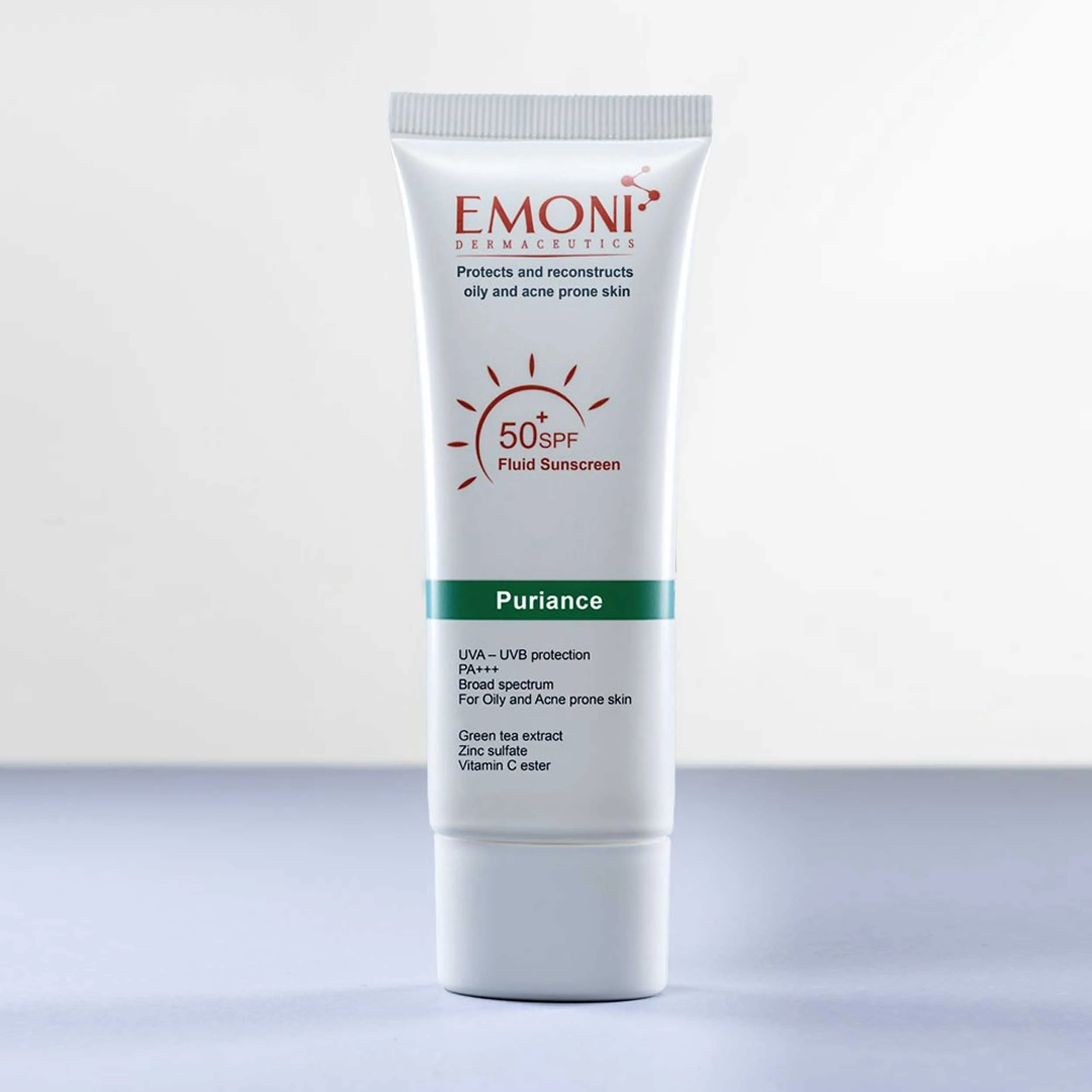 کرم ضد آفتاب بدون رنگ امونی spf50 مدل purience مناسب برای پوست چرب حجم 50 میلیلیتر