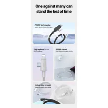 کابل تبدیل USB-C / USB به USB-C / لایتنینگ اوی مدل CL-181 60W طول 1 متر