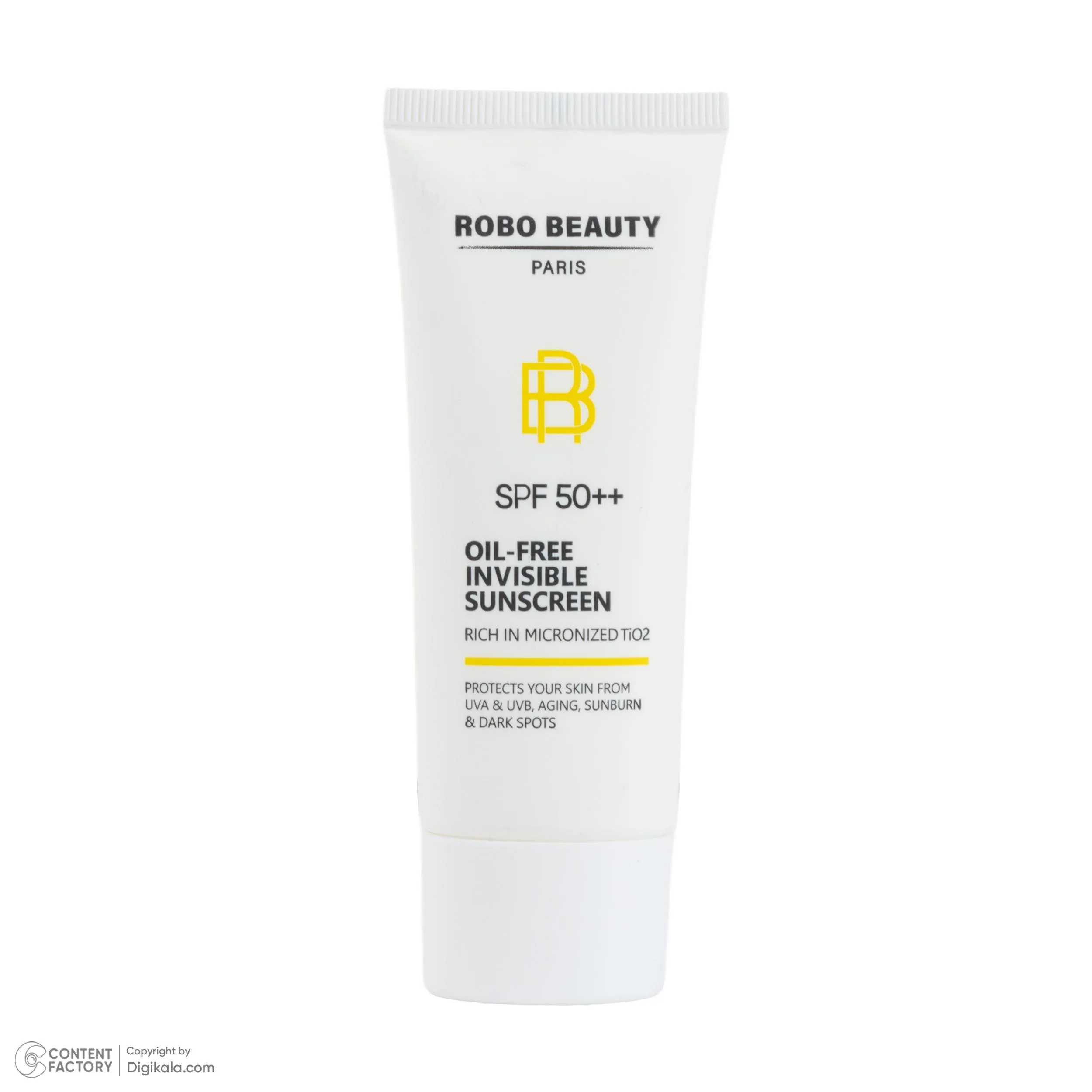 کرم ضد آفتاب بیرنگ صورت روبو بیوتی SPF 50 مدل Niacinamide محافظ UVA،UVB مناسب برای انواع پوست حجم 40 میلی لیتر
