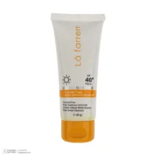 کرم ضد آفتاب بدون رنگ لافارر SPF 40 مدل مینرال حاوی محافظ UVA و UVB و PA+++مناسب پوستهای حساس حجم 40 میلیلیتر