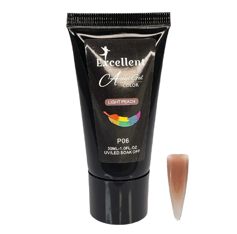 پلی ژل کاشت ناخن اکسلنت مدل Pe P06 حجم 30 میلی لیتر