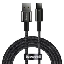 کابل تبدیل USB به USB-C باسئوس مدل Tungsten Gold 100W طول 2 متر