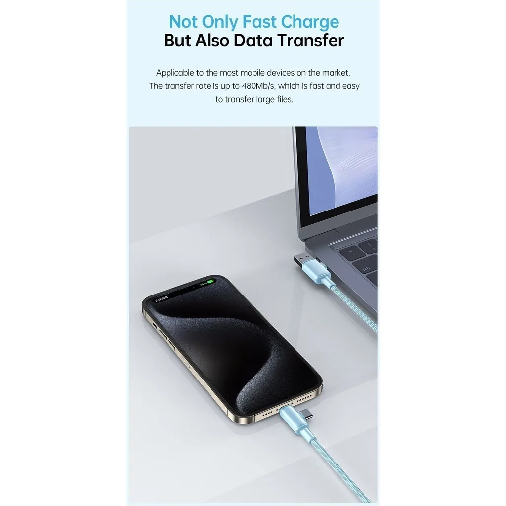کابل تبدیل USB-C / USB به USB-C / لایتنینگ اوی مدل CL-181 60W طول 1 متر