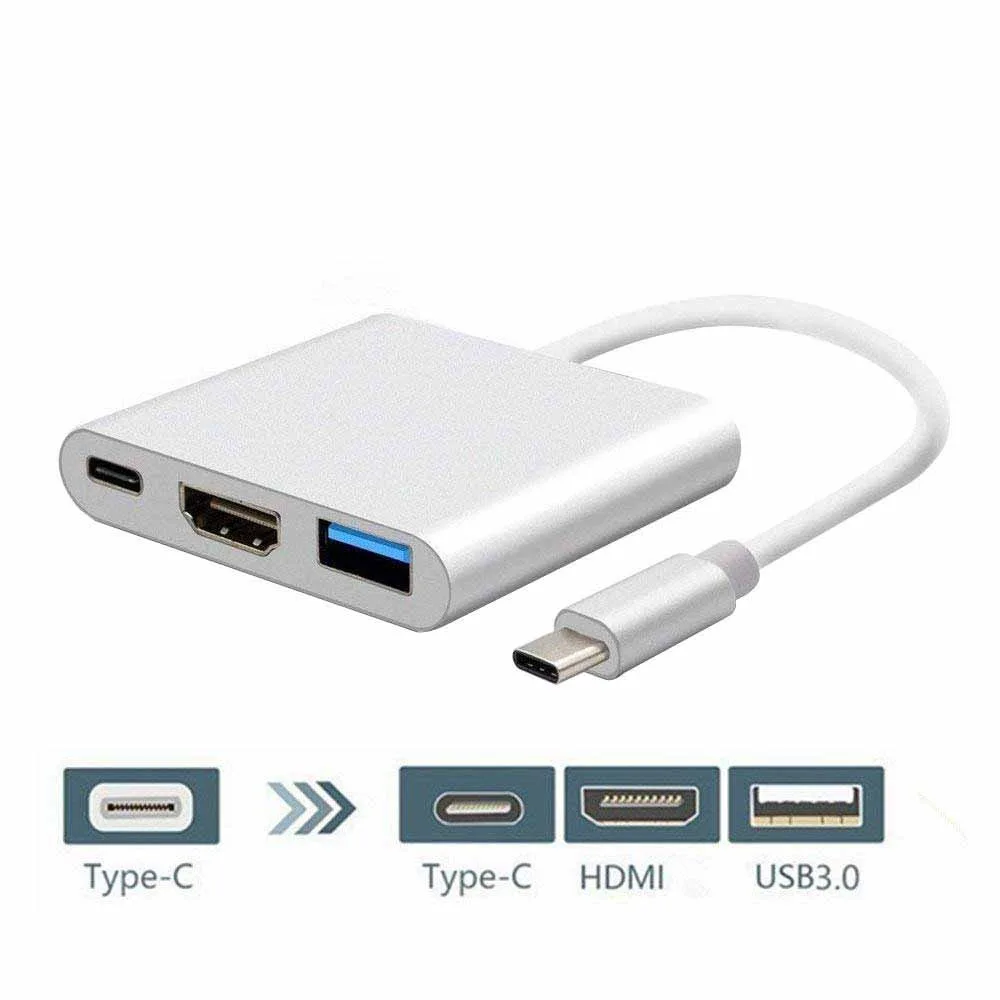 مبدل USB-C به HDMI /  USB3.0/ USB-c مدل MULTIPORT