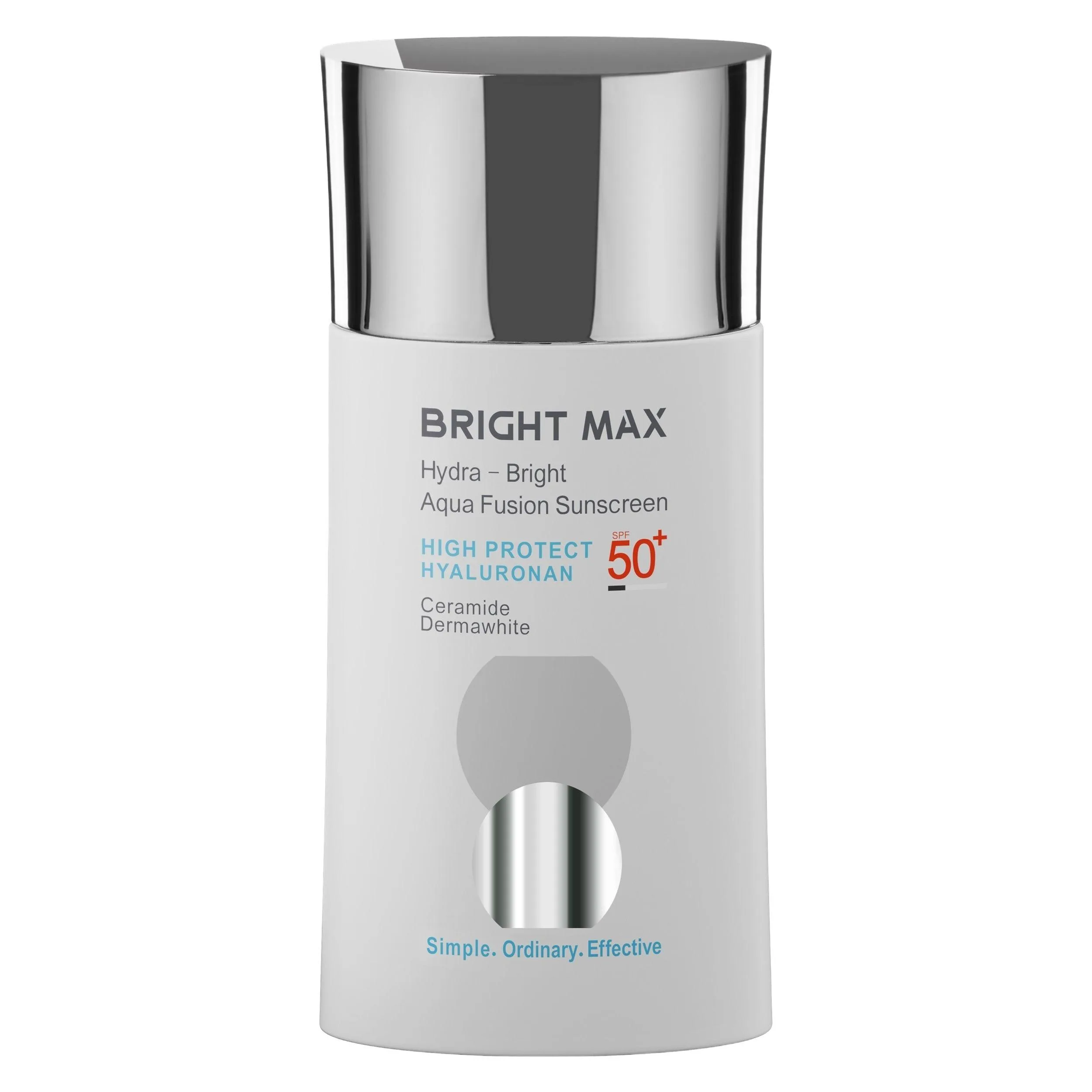 کرم ضدآفتاب بدون رنگ برایت مکس SPF50 مدل آکوا فیوژن ‌مناسب انواع پوست، حجم 50 میلی‌لیتر