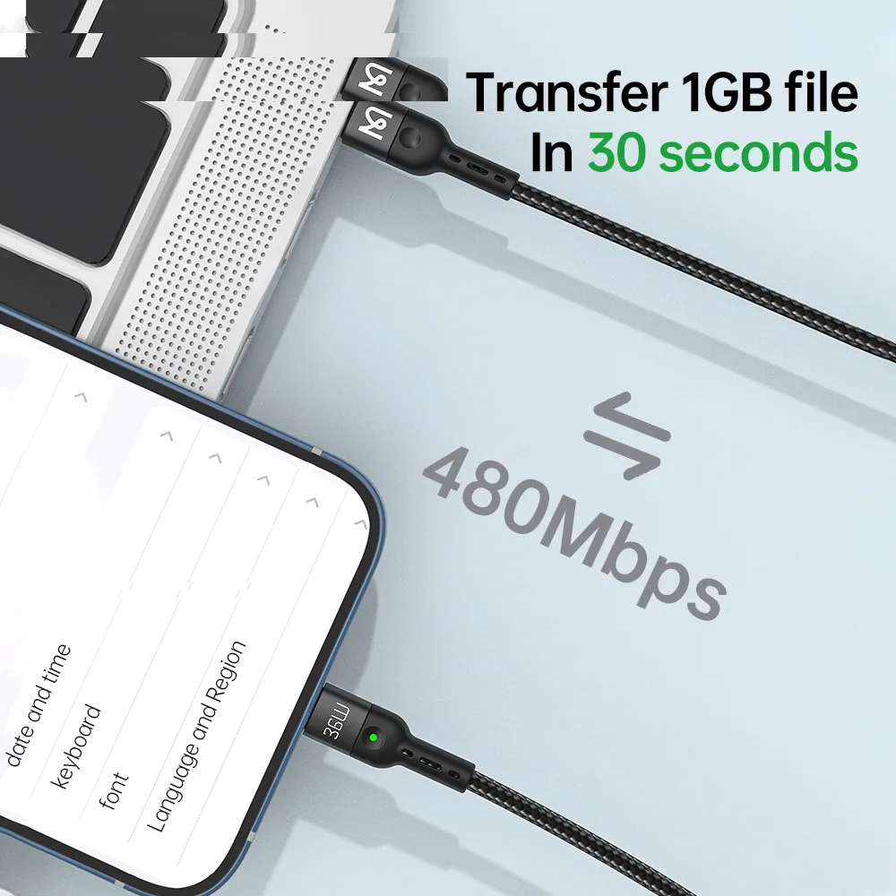 کابل تبدیل USB-C به لایتنینگ مک دودو مدل CA-1960 طول 1.8 متر
