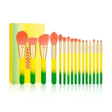 ست برس آرایشی دو کالر مدل PineappleDP16 مجموعه 16 عددی