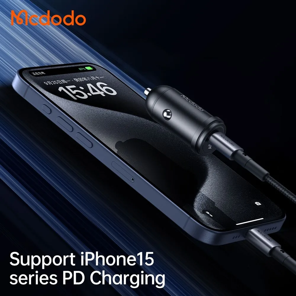 شارژر فندکی 30 وات مک دودو مدل CC-7493 W-Cable به همراه کابل USB-C