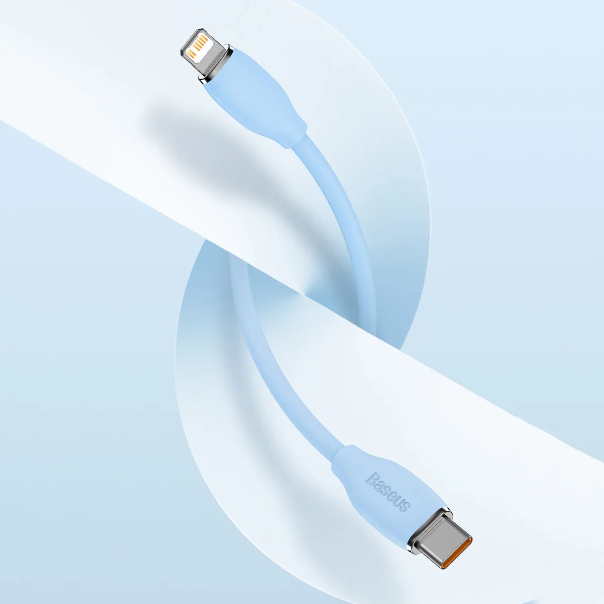کابل تبدیل لایتنینگ به USB-C باسئوس مدل Jelly Liquid Silica Gel طول 1.2 متر