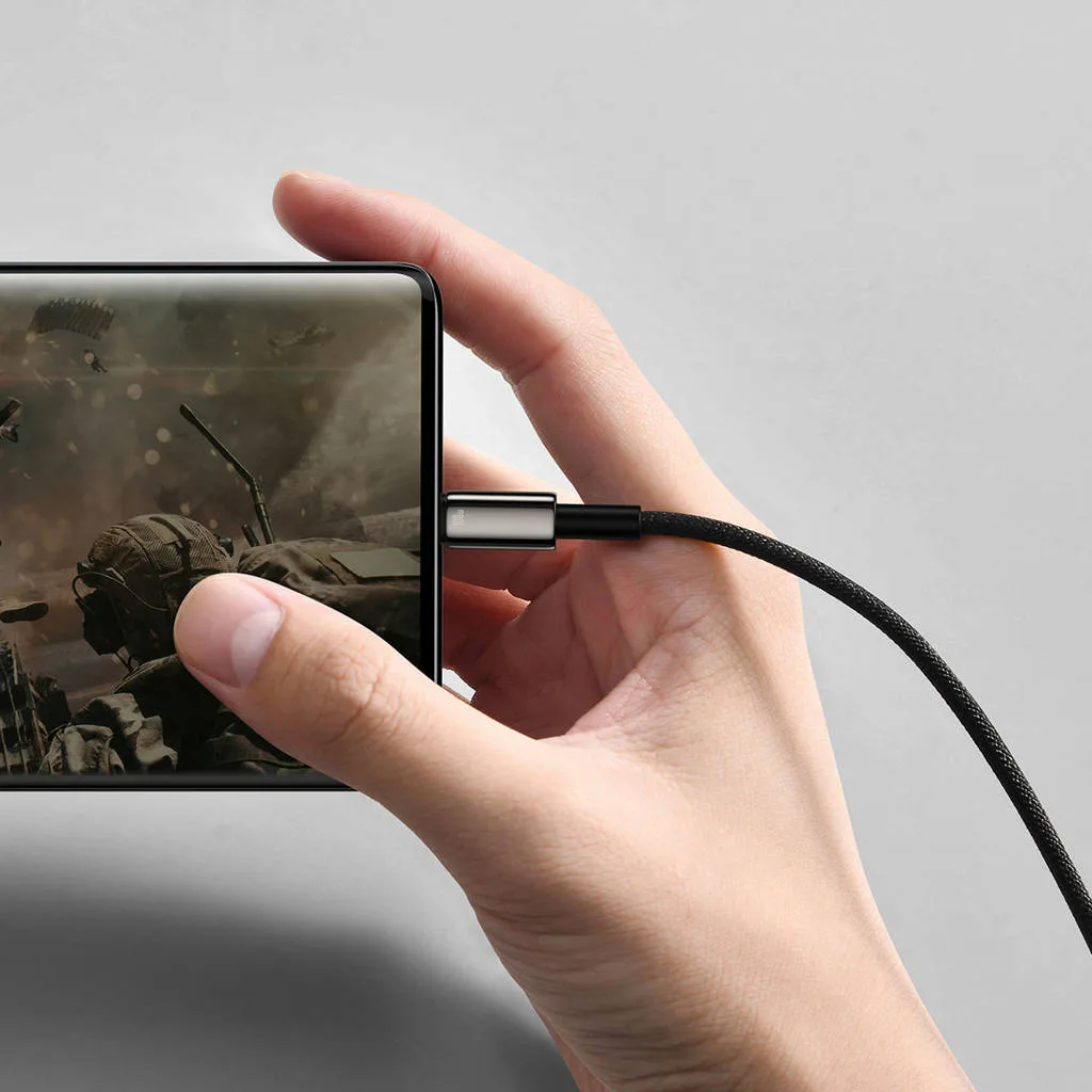کابل تبدیل USB به USB-C باسئوس مدل Tungsten Gold 100W طول 2 متر