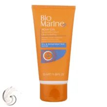 کرم ضدآفتاب بی‌رنگ بایومارین SPF50 مدل AQUA SUN، مناسب پوست‌های خشک، حجم 50 میلی‌لیتر