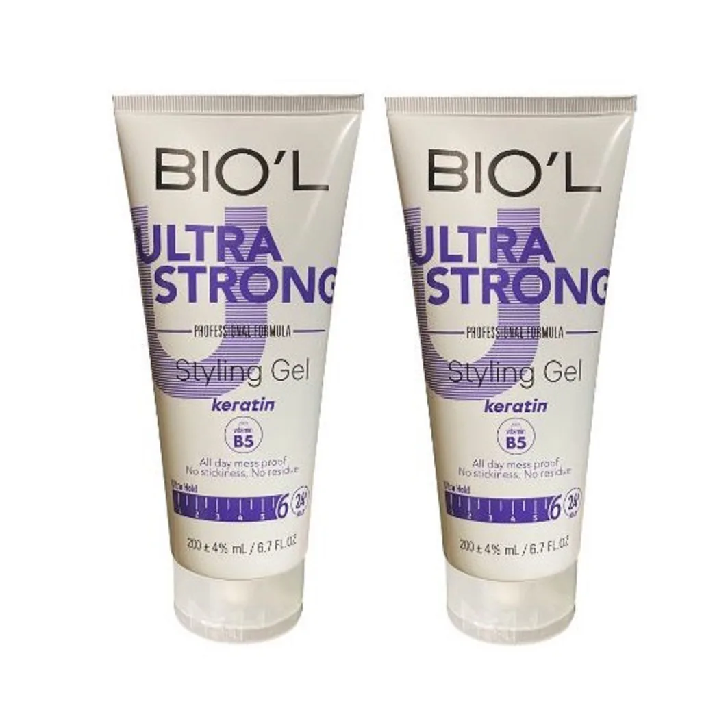 ژل حالت دهنده مو بیول مدل ULTRA STRONG حجم 200 میلی لیتر بسته دو عددی