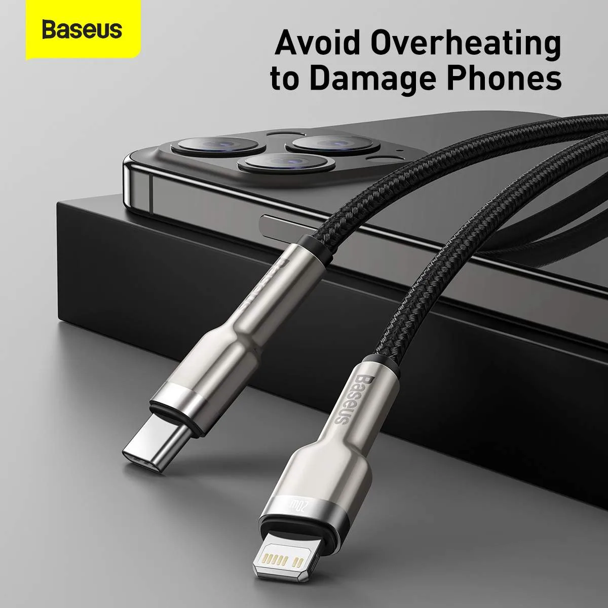 کابل تبدیل USB-C به لایتنینگ باسئوس مدل CATLJK-A01 طول 1 متر