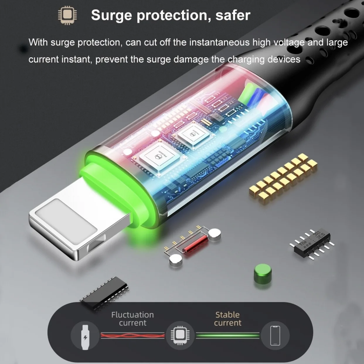 کابل USB - C فرست یو مدل  LED-C025 طول 1 متر