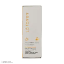 کرم ضد آفتاب بدون رنگ لافارر SPF 40 مدل PREGNANCY SAFE، حاوی محافظ UVA و UVB و PA+++ مناسب پوست بانوان باردار حجم 40 میلی‌لیتر