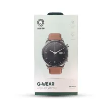 ساعت هوشمند 44 میلی متری گرین لاین مدل SHR  G WEAR بند چرم مصنوعی