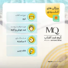 کرم ضدآفتاب رنگی ام کیو مدل NATURAL BEIGE، حجم 55 میلی‌لیتر