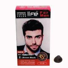 کیت رنگ مو لایف شماره 2 حجم 50 میلی لیتر رنگ قهوه ای مشکی