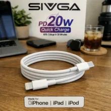 کابل تبدیل USB-C به لایتنینگ سیوگا مدل PowerLine-plus طول 1 متر